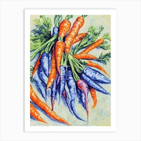 Carrots Fauvist vegetable Art Print