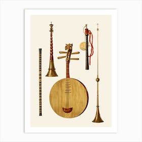 Chinese Musical Instruments Art Print