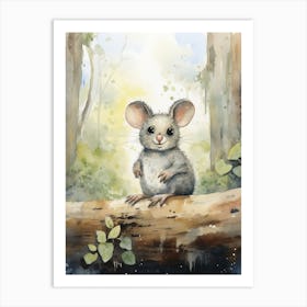Adorable Chubby Foraging Possum 2 Art Print