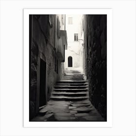 Dubrovnik, Croatia, Photography In Black And White 1 Art Print