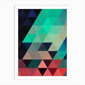 Harmonious composition of triangles 7 Art Print