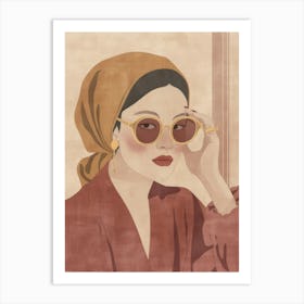 Asian Woman In Sunglasses 2 Art Print