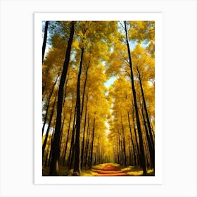 Autumn Trees In The Forest 7 Art Print