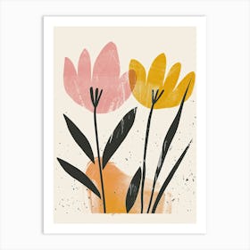 Winnipeg Flower Market Boho Minimalist Style 1 Art Print