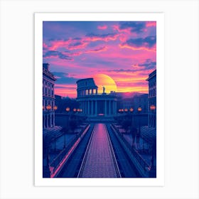 Sunset Over A City 5 Art Print