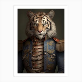 Tiger Art In Renaissance Style 3 Art Print
