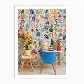 Floral Wallpaper 1 Art Print