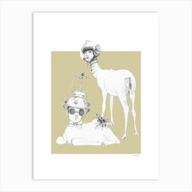 Space Deer Weird And Wonderful Art Print