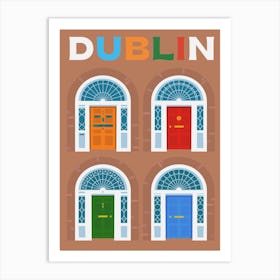 Dublin travel poster Art Print