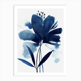 Blue Flower Canvas Print Art Print