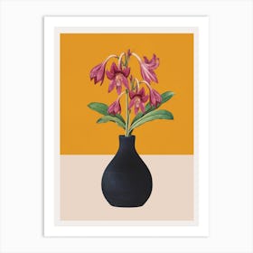 Flowers in Black Vase 1 Art Print