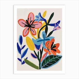Painted Florals Lily 4 Art Print