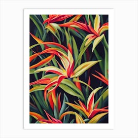 Bird Of Paradise Still Life Oil Painting Flower Art Print