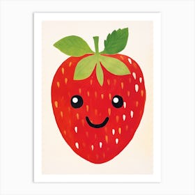 Friendly Kids Strawberry 2  Art Print