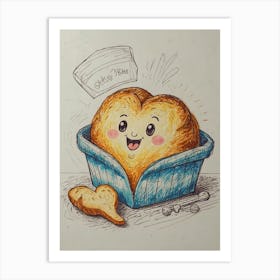 Heart Shaped Bread 4 Art Print