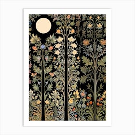 William Morris Tree In The Moonlight 1 Art Print