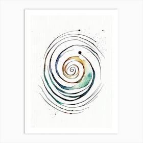 Spiral Symbol 1 Minimal Watercolour Art Print