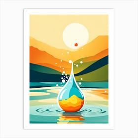 Water Drop VECTOR ART Art Print