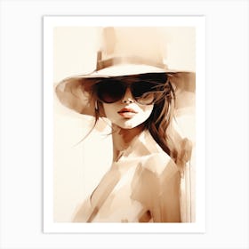 Woman In A Hat 41 Art Print