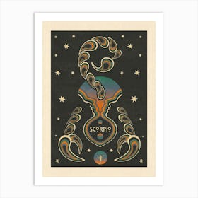 Scorpio Zodiac Star Sign  Art Print