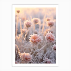 Frosty Botanical Everlasting Flower 2 Art Print