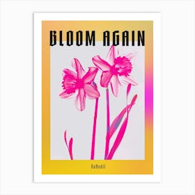 Hot Pink Daffodil Poster Art Print