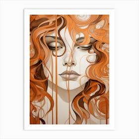 Orange Haired Woman Art Print