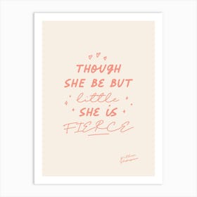 She Is Fierce - Kids Art Print