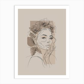 Portrait Of A Woman print art Art Print