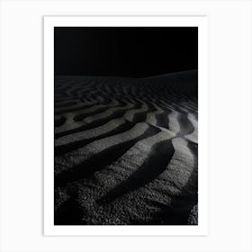 Sand Dunes At Night Art Print