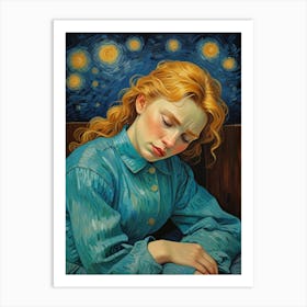 Dreaming - Van Gogh Style Art Print