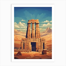 Gobekli Tepe Modern Pixel Art 1 Art Print