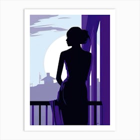 Silhouette Of A Woman Art Print