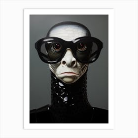 snake in glasses Art Print