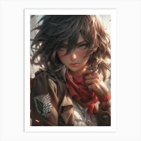 Mikasa Ackerman Attack On Titan 7 Art Print