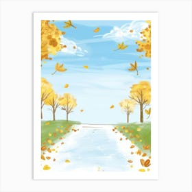 Autumn Leaves On The Road 2 Art Print