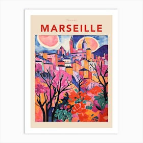 Marseille France 3 Fauvist Travel Poster Art Print