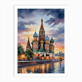 St Basil'S Cathedral Moscow 1 Art Print