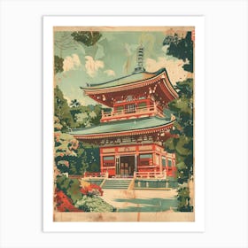 Tsurugaoka Hachimangu Shrine Mid Century Modern 2 Art Print