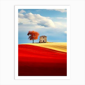 House In The Field Art Print