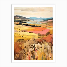 Autumn National Park Painting Atlantic Islands Of Galicia National Park Spain 2 Art Print