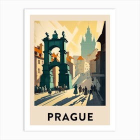 Prague 3 Vintage Travel Poster Art Print