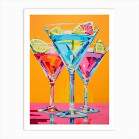 Retro Martini Pop Art Inspired 2 Art Print