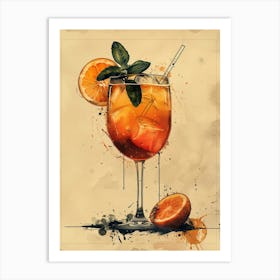 Aperol Spritz Orange 122 Art Print