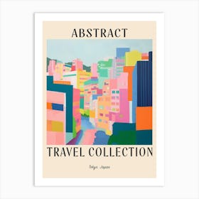 Abstract Travel Collection Poster Tokyo Japan 3 Art Print