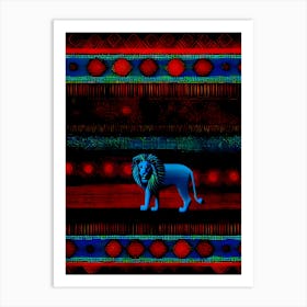 Lion In The Night Quilting Art, 1463 Art Print