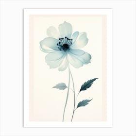 Blue Anemone Flower 1 Art Print