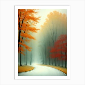 Autumn Road Art Print