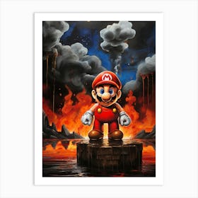 Mario Bros painting 1 Art Print