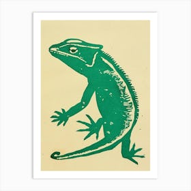 Carpet Chameleon Bold Block 1 Art Print